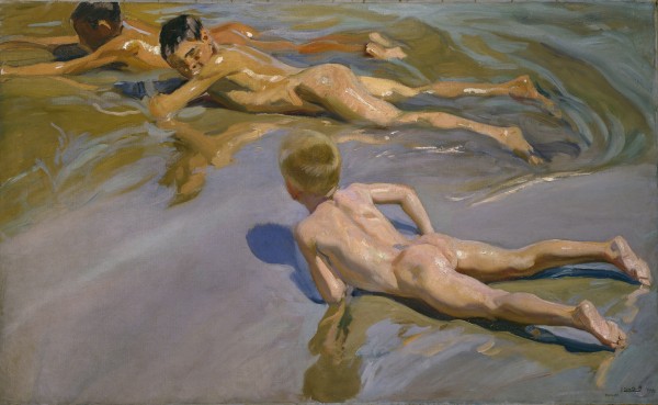 Chicos en la playa by Joaquin Sorolla